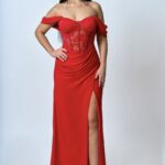 Sculpted lace corset maxi dress